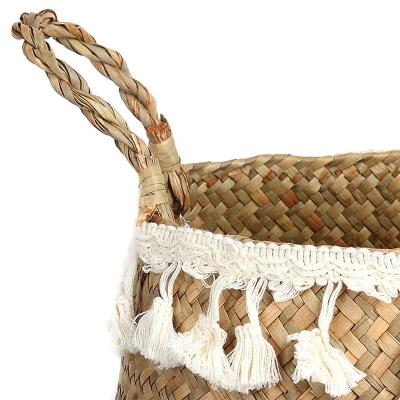 China Renel Plant Plankton Sustainable Handmade Natural Rattan Baby Changing Moses Basket For Kids for sale