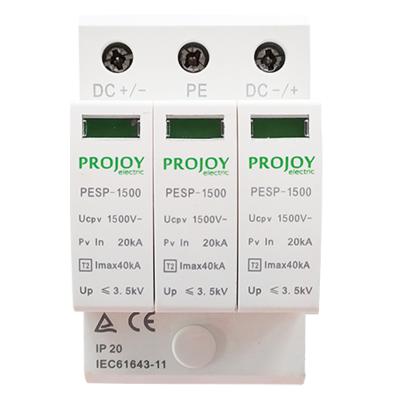 China PA6/PBT UL94 V-0 1500V Solar Photovoltaic Protector DC Power SPD/Surge Solar Surge Protector Device for sale