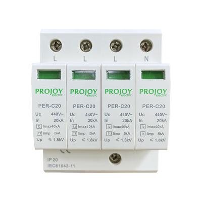 China PA6/PBT UL94 V-0 3 Phase AC SPD Surge Protection Device Surge Protector for sale