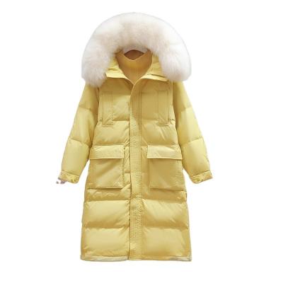 China High Quality Ladies Style Cotton Hooded Jacket Women Anti-wrinkle Winter Warm Windproof Long Coat for sale