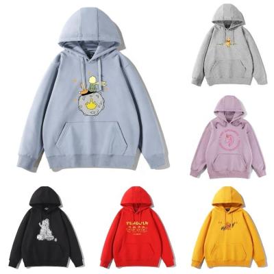 China Anti-pilling 360 grams with fleece off the shoulder women's hoodie casual loose hoodie maker for sale