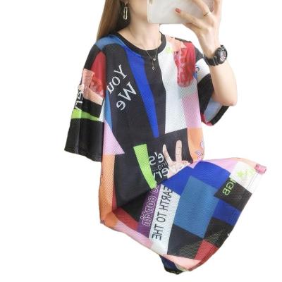 China Anti-Wrinkle Manufacturers Apparel Custom Women's Extra Long T-Shirt Loose Tops Hawaii Polynesian Plus Size Women's Drop Shoulder Tees for sale