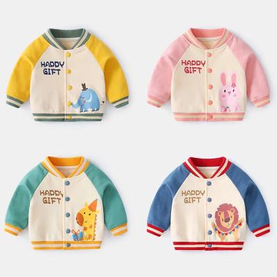 China Anti-pilling Printing Autumn Girls Children's Wear Sweaters 2022 New Cotton Cute Cardigan for sale