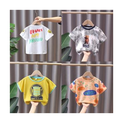 China 2022 summer fashion anti-pilling tomato red color bear printed children girl cotton T-shirt for sale