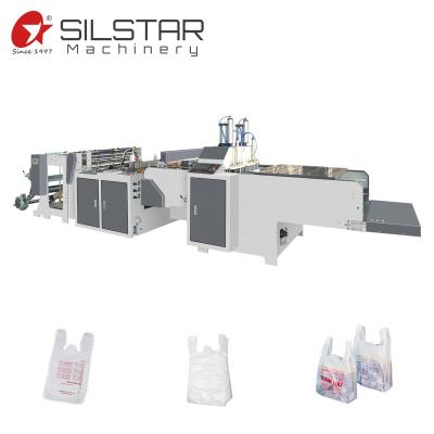 China Factory Automatic Polythene Shopping Bags Making Machine Carry Bag Punching Machine for sale