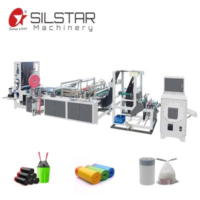 China Garbage Bag Suction Strip Bag On Roll Making Machine HDPE LDPE Rolling Garbage Bag Making Machine for sale