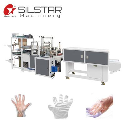 China Hotels Two Line Automatic HDPE Plastic Glovebag Making Machine For Plastic Glovehand for sale