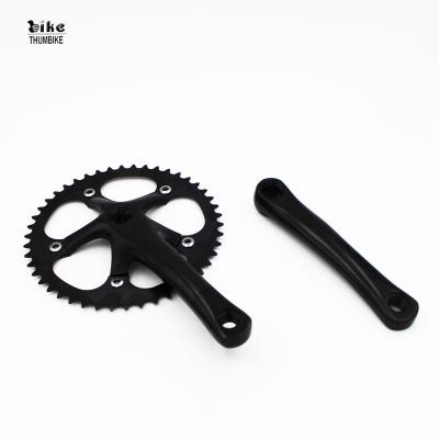 China 46T Single Speed ​​Alloy Bicycle Crankset For Fixie Track Bike Length 165 for sale