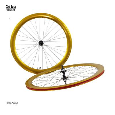 China Aluminum Customize Track 700c Bike Fixie Wheel Set for sale