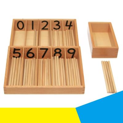 China Eco-Friendly Wooden Children's Montessori Professional Math Teaching Aid Spindle Box Educational Toys for sale