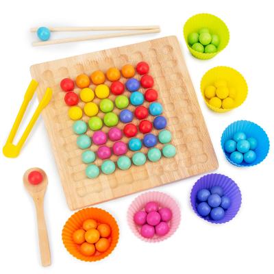 China Eco-friendly Color Bead Elimination Game Parent-child Concentration Training Wooden Children's Educational Toys for sale