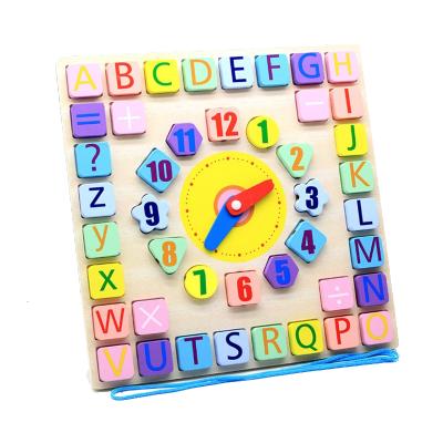 China Eco-friendly Digital Shape Hand Grabbing Board Clock Matching Toys Multifunctional Child Early Education Puzzle for sale