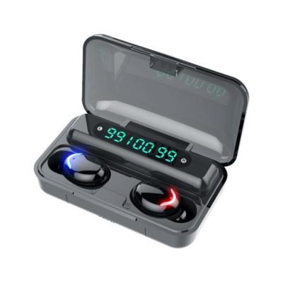 China 2022 In-ear headphones with LED screen digital display three waterproof wireless headphones earbuds f9 stereo hi-fi radio for sale