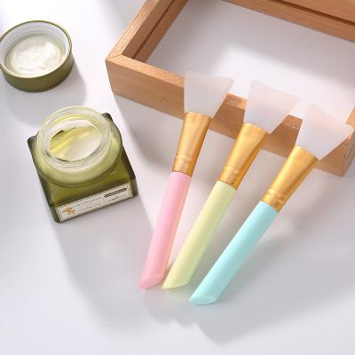 China Wholesale Flat Brush Makeup Tools Soft Head Face DIY Silicone Mask Homemade Brush for sale