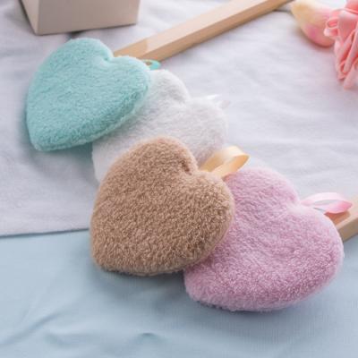 China Heart Shaped Soft Water Powder Blast Remover Cotton Makeup Cleansing Tool for sale