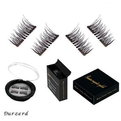 China Doule Magnetic Eyelash Three Single Half Full Eye False Fur Eyelash Factory Wholesaler For Sale for sale