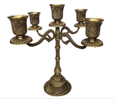 China weddings & Home decorations 5am metal art alloy gold candelabra weddings table centerpieces, candlestick for sale