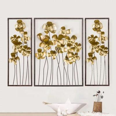 China New Classic/Postmodern 3d Metal Flower Wall Hangings Wedding Home Art Decor for sale