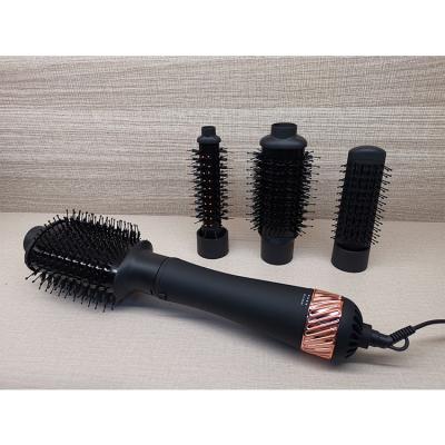 China HM0702 MEN Professional Ionic Hot Air Hair Magic Comb One Step With 4 Interchangeable Heads for sale