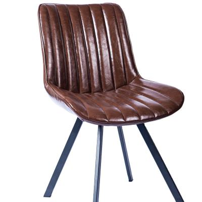 China Wholesale Accent Modern Dining Chair Factory, Simple Design KD Metal Leg, PU Leather Restaurant Chair Dining Chairs Modern Hotel for sale