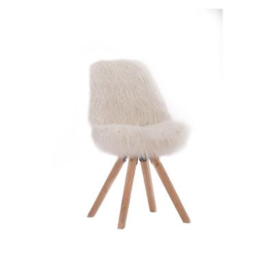 China Modern Promotional Good Quality Plastic With Fur Furniture Mongolian Office Modern Leisure Chair for sale