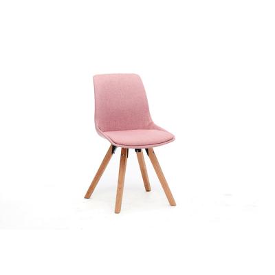 China Modern Newcomers Price Cheap French Fabric Fashionable Pink Dining Chair Wholesale for sale