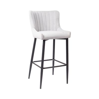 China Modern Rendered In China Top Quality Velvet Stool Luxury Chair Bar Used For Sale Metal Leg Comfortable for sale