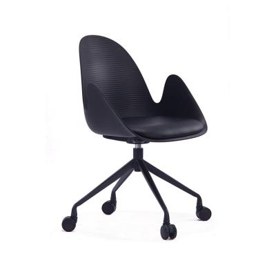 China China Hot Selling Popular Modern Retro Plastic Office Swivel Chair With Padded Seat for sale