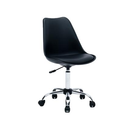 China (Size) good quality adjustable pp newcomers garden office executive plastic swivel chair with Leather Seat for sale