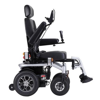 China Aluminum Alloy Frame Heavy Duty Wheelchair Powerful Offroad Electric Foldable Wheelchair for sale