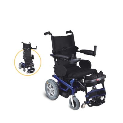 China Steel Frame 28Ah Steel Foldable Stand Up Electric Wheelchair With CE Certification for sale