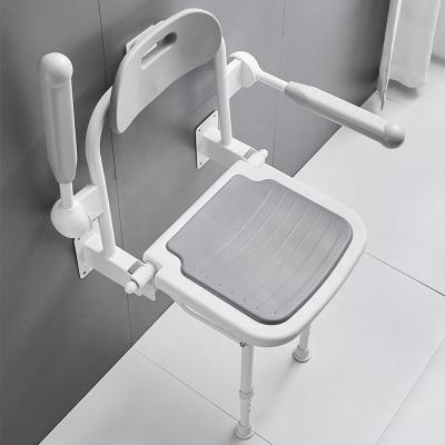 China 2021 New Shower Chair Design Bathroom Chair Loading 190KG Aluminum Alloy Foldable Shower Chair for sale