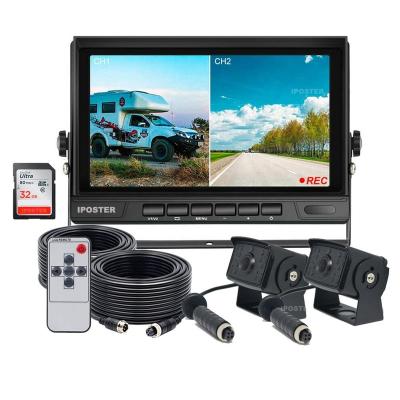 China Backup Reversing Camera 7in Dual Monitor 7 In 1080 P IPS Waterproof Screen Backup Reversing AHD Monitor With Recording And AHD Cameras Kit for sale