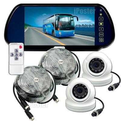 China 7 INCH Car Mirror Monitor + 2* 12 LED Night Vision Infrared CCD Rear iPoster / 7 INCH Side View Camera Kit for sale