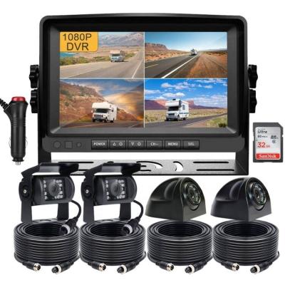 China Bestselling 9in IPS Screen CCD 2mp Reverse Camera Quad Slot Loop Recording Monitor Waterproof with DVR 9in AHD Monitor Kit for sale