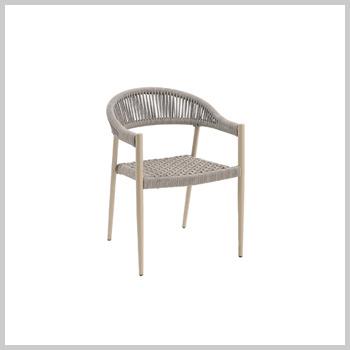 China Outdoor Furniture Factory Direct Sale Outdoor Furniture Woven Rope Aluminum Garden Dining Chairs for sale