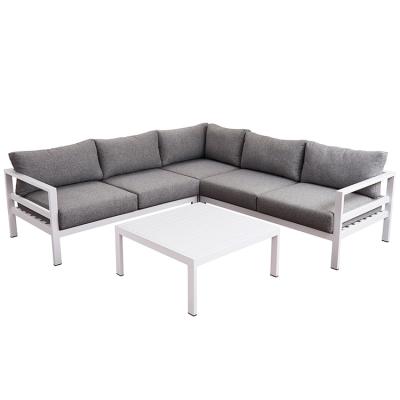 China Modern Outdoor Furniture Patio Cast Aluminum Couch Garden Corner Sectional Sofa Set for sale