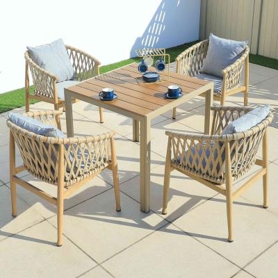 China Water Proof and UV Resistance Modern Outdoor Dining Furniture Patio Table and Chair Set of 4 Chairs for sale