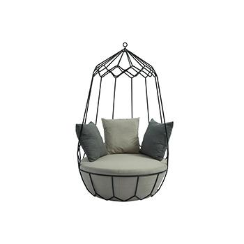 China Modern Hot Selling Foldable Patio Furniture Outdoor Garden Balcony Egg Shaped Post Packing Rattan Rope Basket Swing Hanging Chair for sale