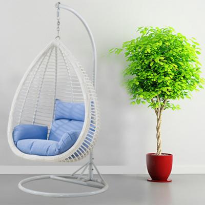 China Modern Green Rattan Swing Hanging Egg Chairs Patio Swings For Ourdoor Garden Furniture for sale