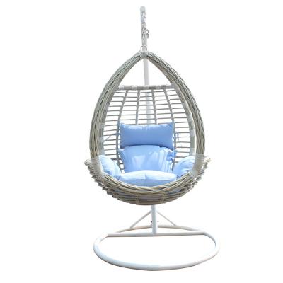 China Contemporary Standing Outdoor Garden Patio Swing Furniture Wicker Rattan Egg Chairs Hanging Chair for sale