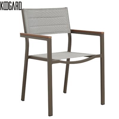 China Gray Outdoor Patio Furniture Cheap Teak Wood Cooling Bistro Chairs Dining Restaurant Chair for sale