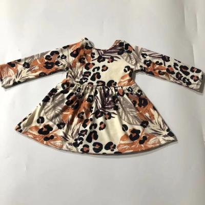 China Breathable High Quality Kids Dresses Toddler Long Sleeve Lip Print Dress Babies Clothes for sale