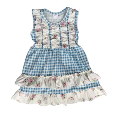 China Wholesale Washable Design Girl Spring Low Price Floral Dress Sleeveless Cute Dress for sale