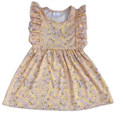 China 2021 Washable Hot Products Spring Floral Design Cute Girl Sleeveless Floral Dress for sale