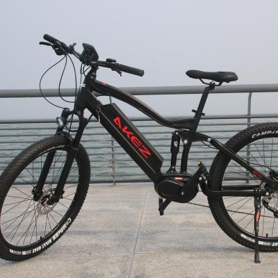 China Aluminum Alloy High Quality Ultra Mid Suspension Full Drive 48V 350W Bafang Electric Mountain Bike MTB E Bike for sale