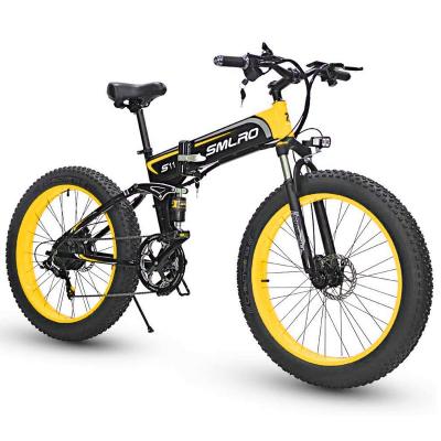 China SMLRO S11 26x4.0 Multi-Function Tire Folding E-Bike 1000W Motor 13AH Lithium Battery Electric Bike Fat Drop Shipping Available for sale