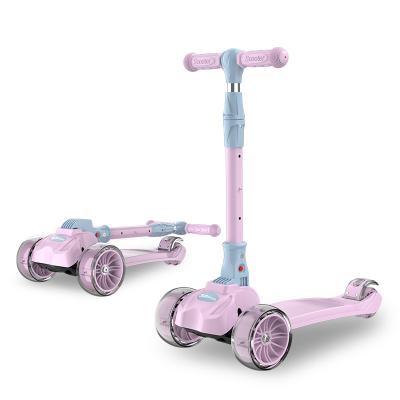 China High Quality Child Three In One Aluminum Alloy Foldable Green Without Seats Pedal Scooter for sale