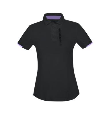 China 2023 New Fashionable High Quality Short Sleeve Women's T-shirt Purple And White Polo Shirts Breathable ALEUTA for sale