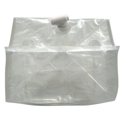 China Flexible barrier 10l/20l PA/PE plastic film laminate BIB bag in box for glue with smooth flow lever tap for sale